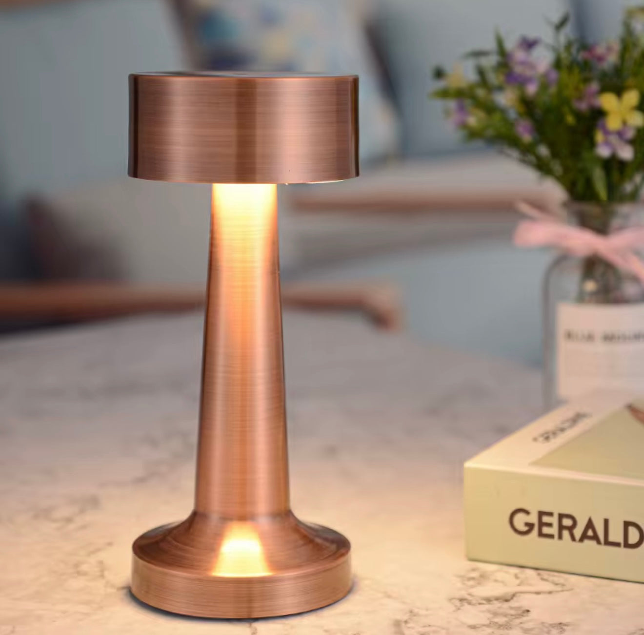 Lampa stołowa LED AURORA LUX 1W 120lm ZŁOTA IP20 | DOTYKOWA | USB-C