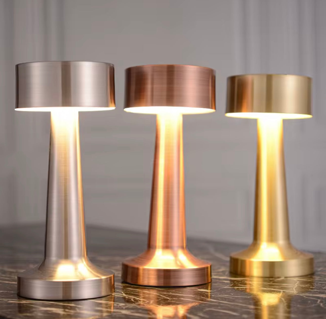 Lampa stołowa LED AURORA LUX 1W 120lm ZŁOTA IP20 | DOTYKOWA | USB-C