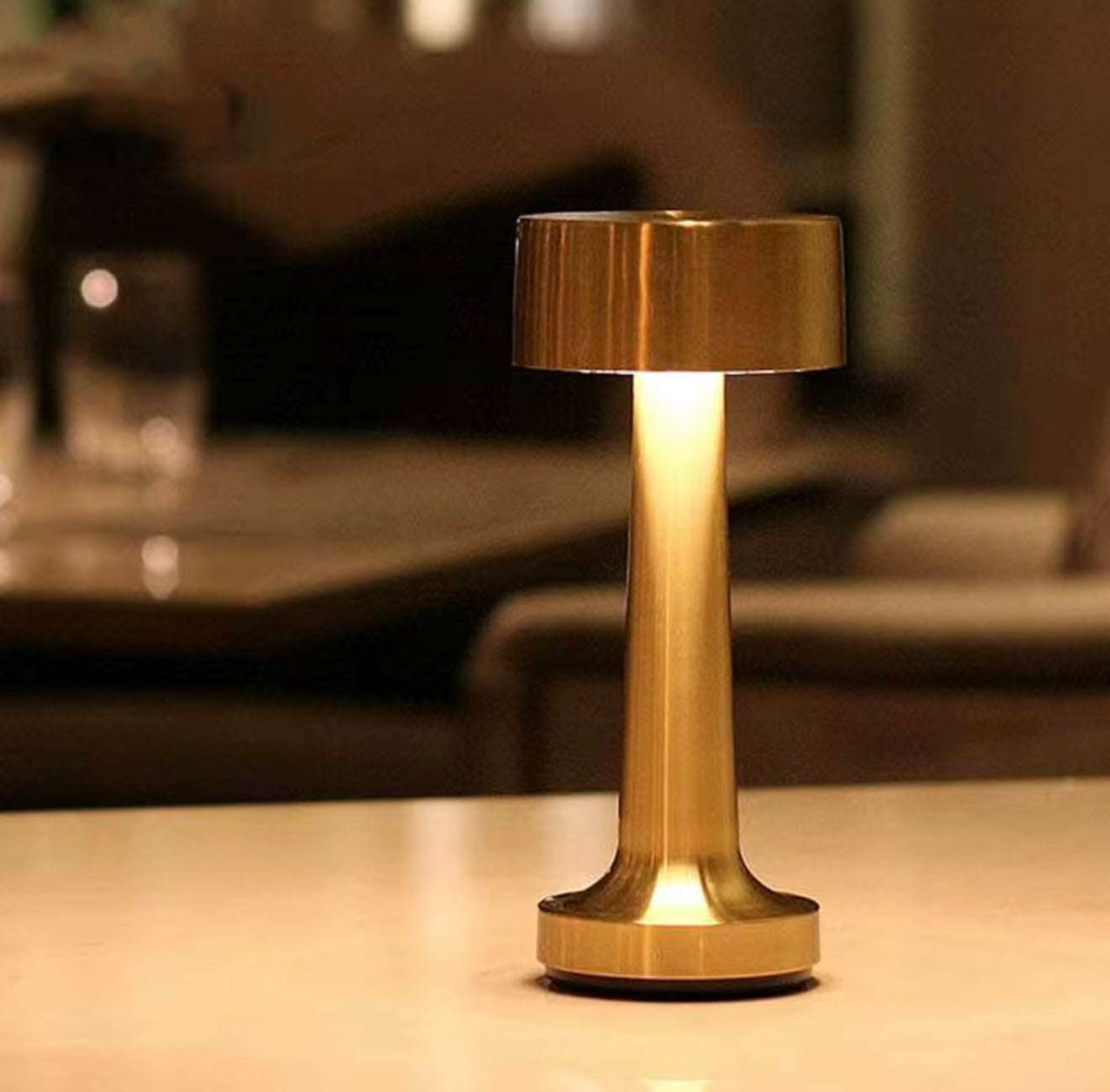 Lampa stołowa LED AURORA LUX 1W 120lm ZŁOTA IP20 | DOTYKOWA | USB-C