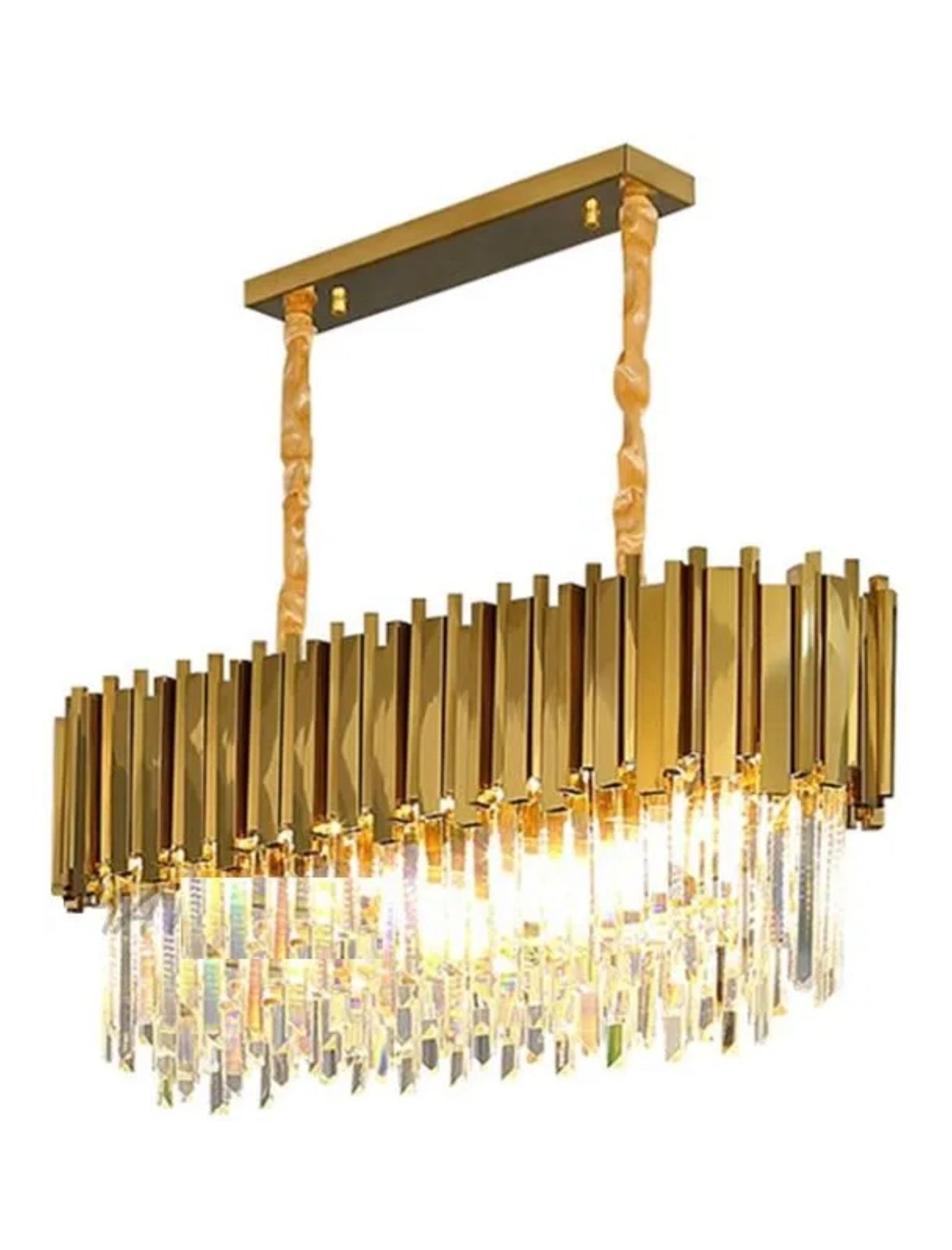 Lampa Wisząca Royal Elegance – Złoto i Kryształ 90 CM DŁUGOŚCI