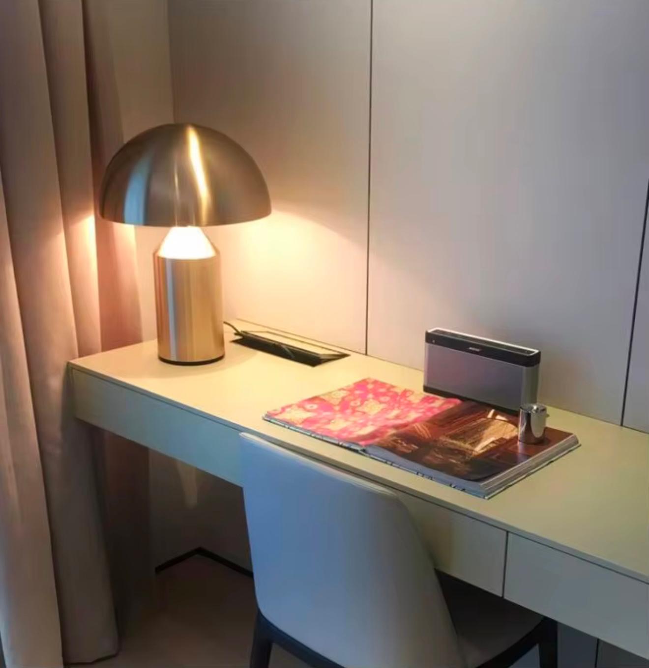 Lampa Aurora Dome elegancka nowoczesna złota metalowa 38 cm