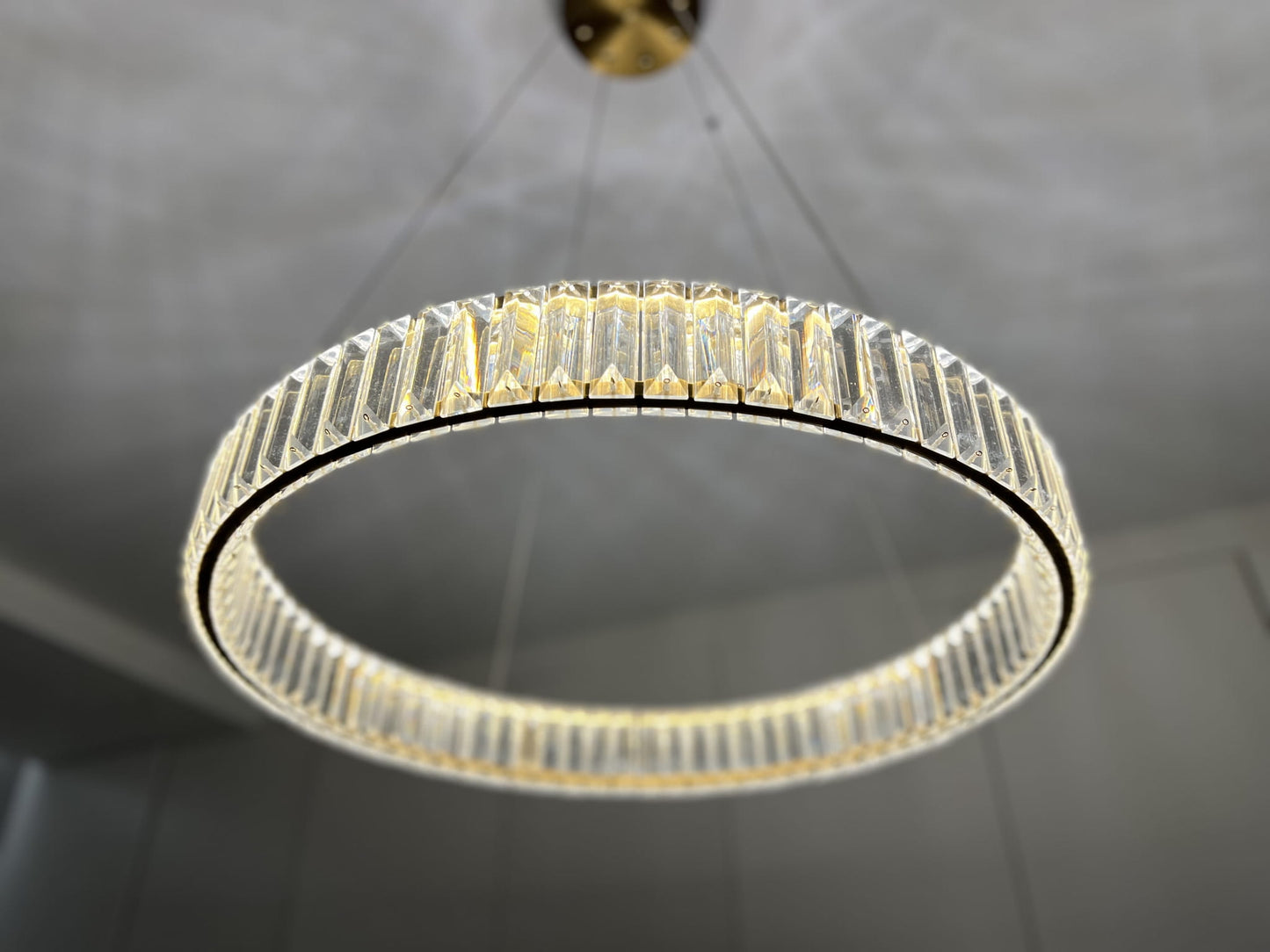 LAMPA ring kryształki 60cm