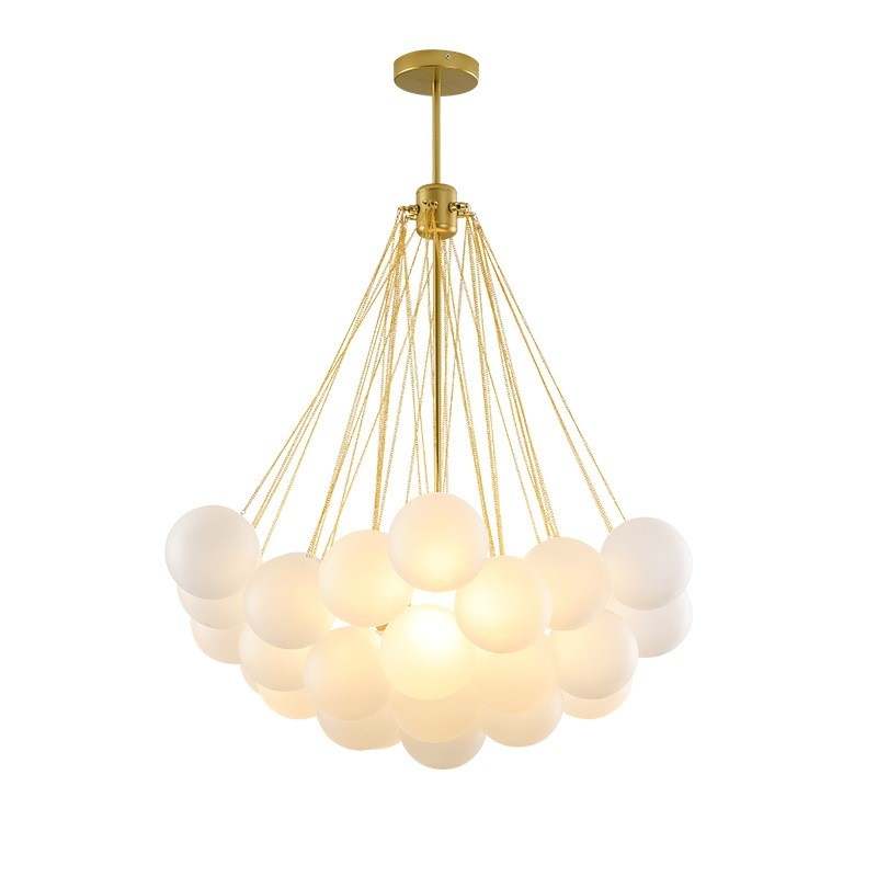 LAMPA wisząca 36 kul/kloszy GLAMOUR złota