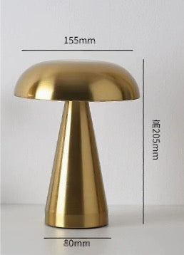 Lampa stołowa Golden Dome Mini LED, USB, ściemnianie, 3 kolory światła