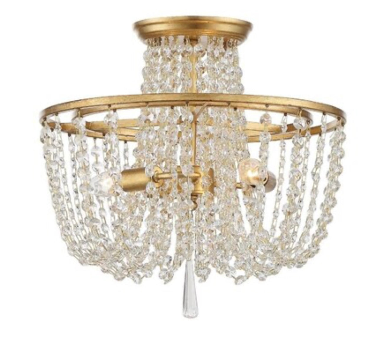 Luksusowy żyrandol Arcadia 15” – kryształowy blask glamour, złote wykończenie, 3xE12