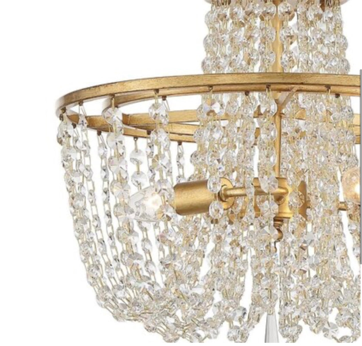 Luksusowy żyrandol Arcadia 15” – kryształowy blask glamour, złote wykończenie, 3xE12