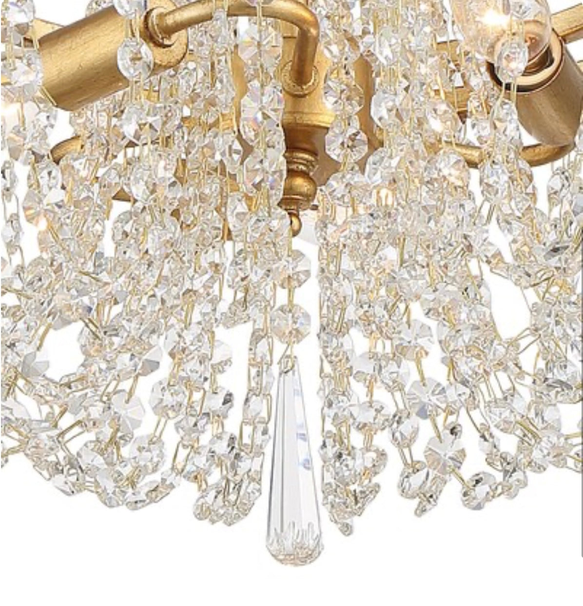 Luksusowy żyrandol Arcadia 15” – kryształowy blask glamour, złote wykończenie, 3xE12